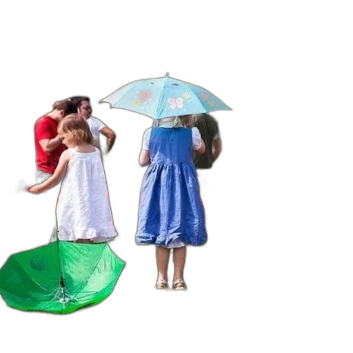 umbrella, dress, 3d render, concept art transparent PNG cut-out