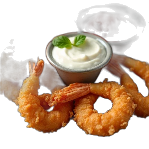 food, photorealistic, 3d render, fried transparent PNG cut-out