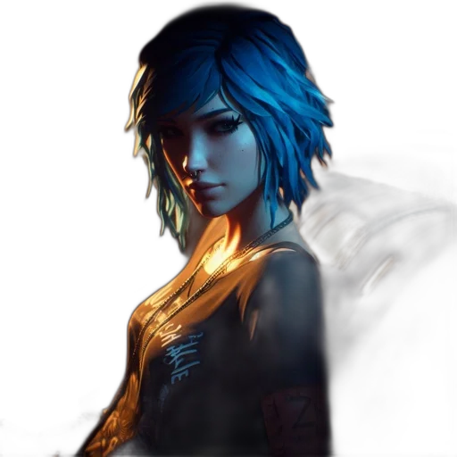 face, dragon, dress, staff transparent PNG cut-out