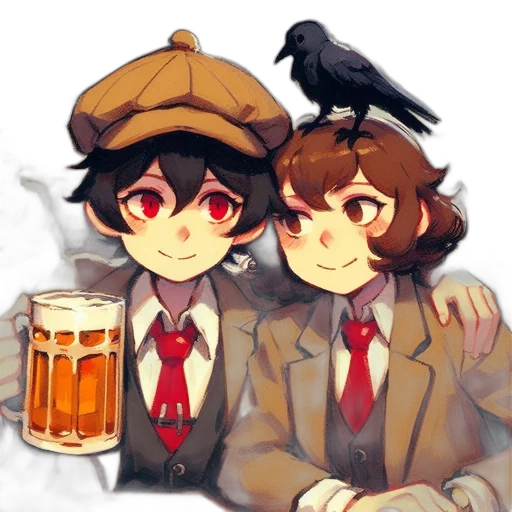 hat, crown, jacket, staff transparent PNG cut-out