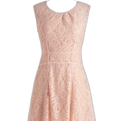 dress, pastel, sleeveless, knee-length transparent PNG cut-out