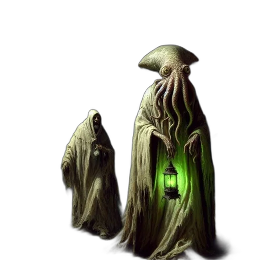 creature, staff, mask, hat transparent PNG cut-out