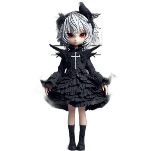 dress, creature, concept art, 3d render transparent PNG cut-out