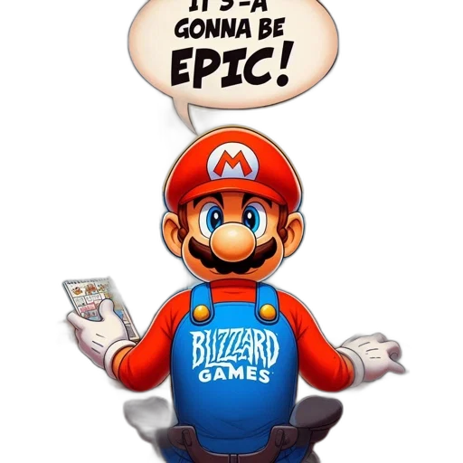 concept art, comic book art, pixel art, mario transparent PNG cut-out