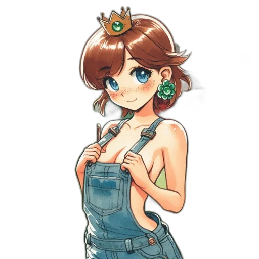 dress, jewelry, staff, weapon transparent PNG cut-out