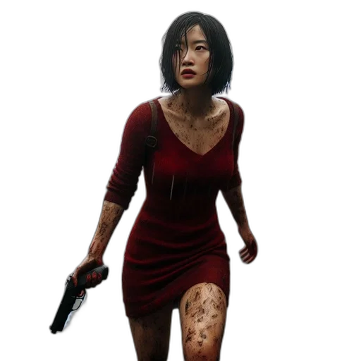 dress, weapon, staff, concept art transparent PNG cut-out