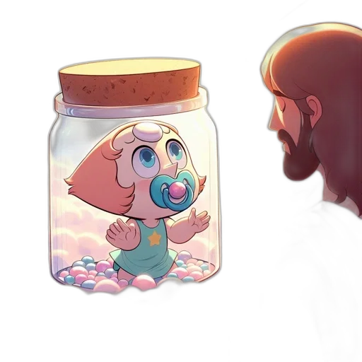 bottle, creature, food, face transparent PNG cut-out
