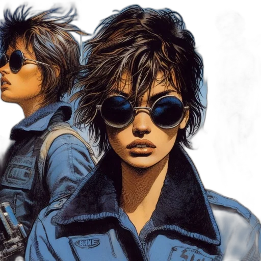 jacket, comic book art, concept art, cyberpunk transparent PNG cut-out