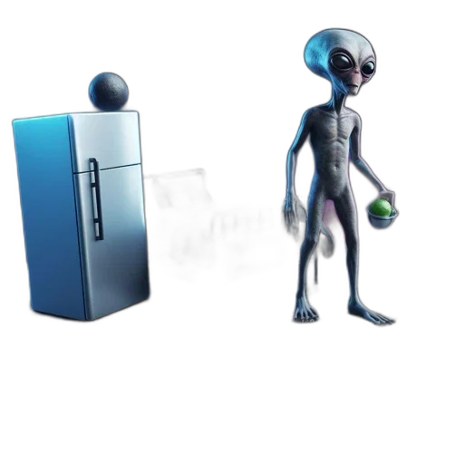 robot, staff, creature, concept art transparent PNG cut-out