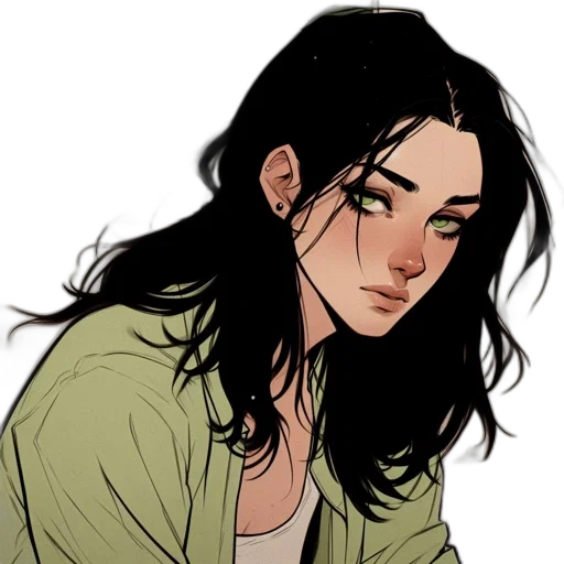 face, jewelry, comic book art, concept art transparent PNG cut-out