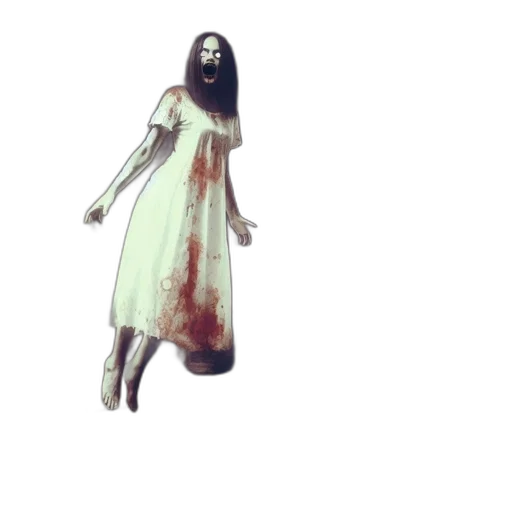 dress, creature, hair, mask transparent PNG cut-out