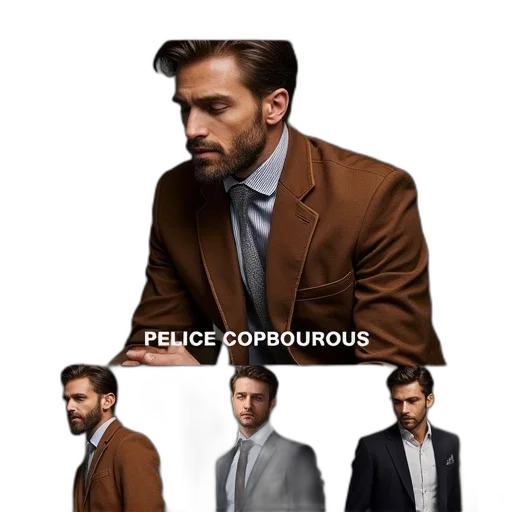 jacket, face, concept art, photorealistic transparent PNG cut-out
