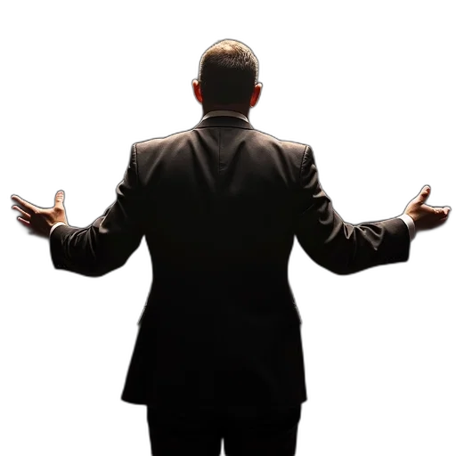 staff, jacket, photorealistic, man transparent PNG cut-out
