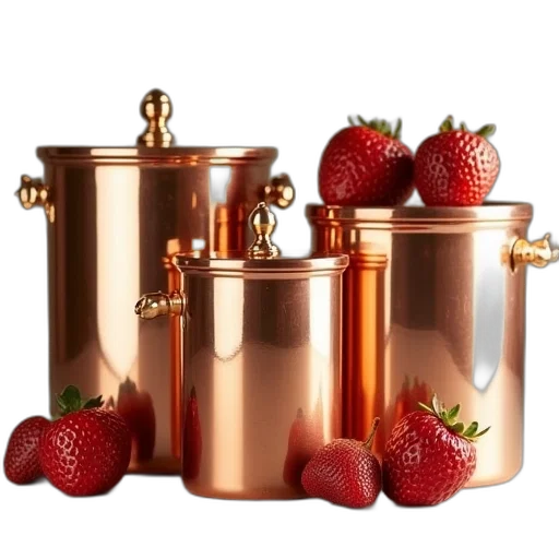 3d render, set, three, copper transparent PNG cut-out