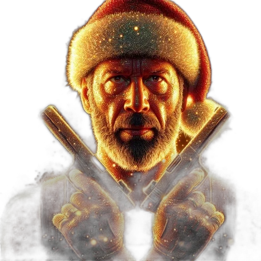 staff, hat, face, weapon transparent PNG cut-out