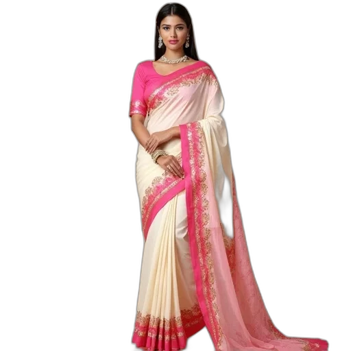 cream, pink, border, work transparent PNG cut-out