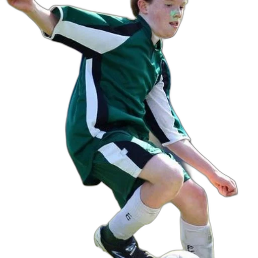 young, soccer, player, green transparent PNG cut-out