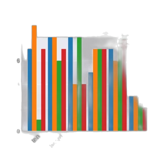 colorful, monochrome, bar, chart transparent PNG cut-out
