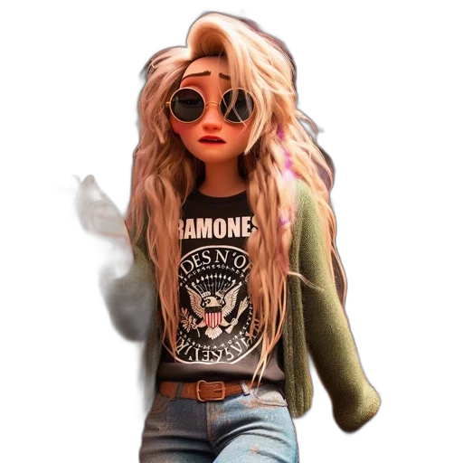jacket, cartoon, 3d render, concept art transparent PNG cut-out