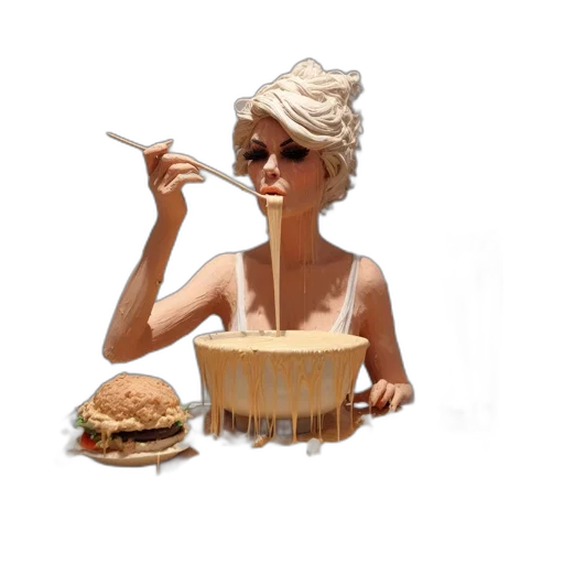 food, concept art, pixel art, 3d render transparent PNG cut-out