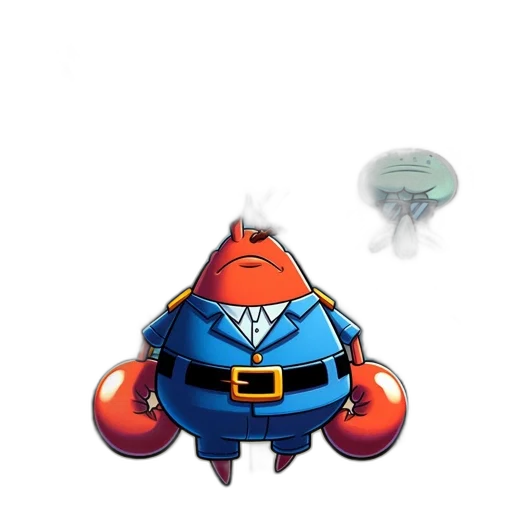 jacket, robot, staff, creature transparent PNG cut-out