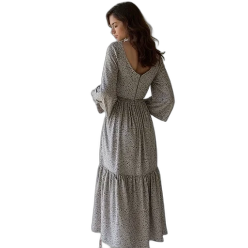dress, adrianna, printed, ruched transparent PNG cut-out