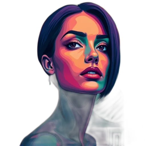face, jewelry, dress, photorealistic transparent PNG cut-out