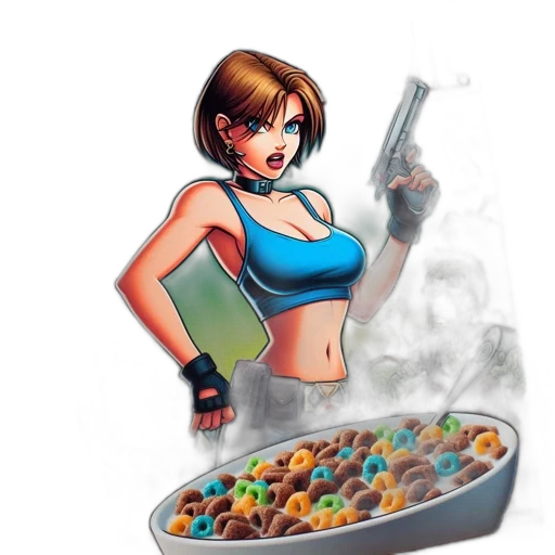 food, concept art, comic book art, pixel art transparent PNG cut-out