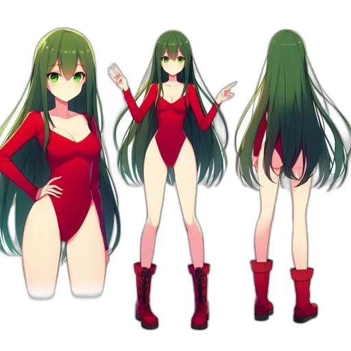 dress, anime, concept art, 3d render transparent PNG cut-out