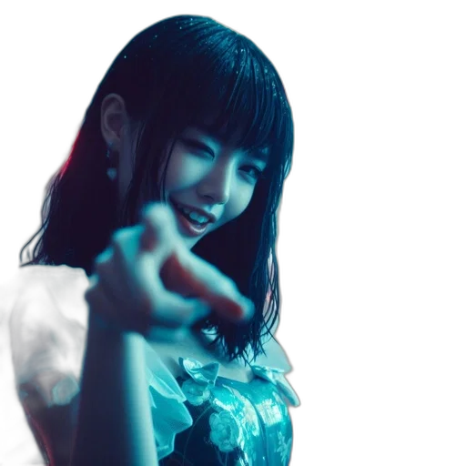 vaporwave, neon lights, blue, young transparent PNG cut-out