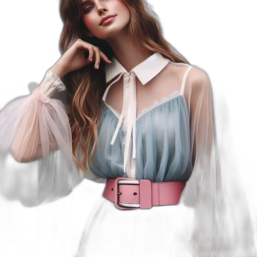 dress, face, jewelry, photorealistic transparent PNG cut-out