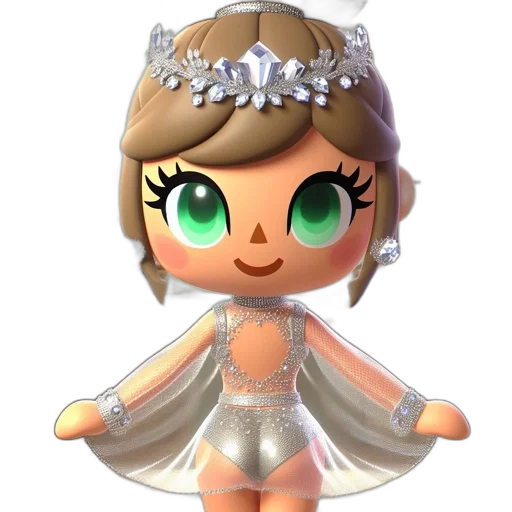 crown, jewelry, dress, 3d render transparent PNG cut-out