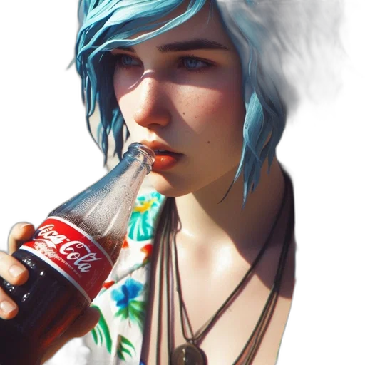 bottle, face, food, staff transparent PNG cut-out