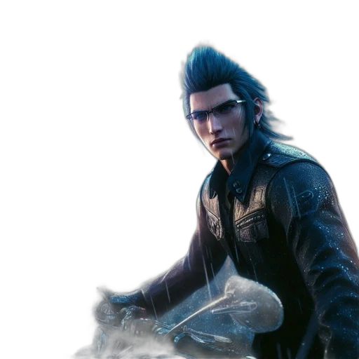 jacket, staff, sword, dragon transparent PNG cut-out