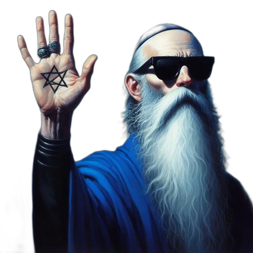 concept art, fantasy art, elderly, man transparent PNG cut-out