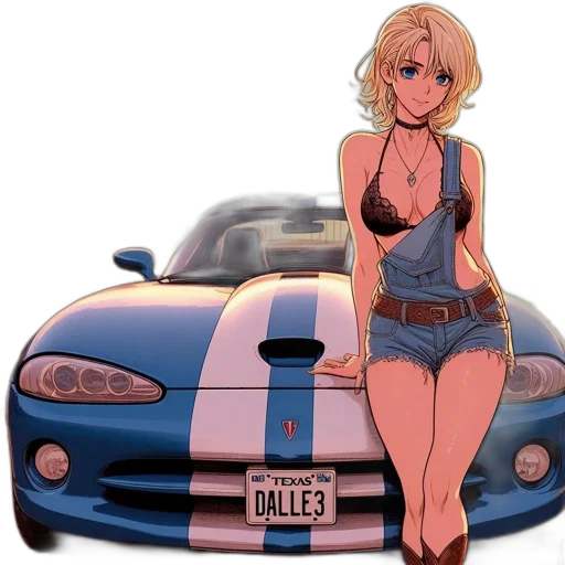car, dress, anime, cartoon transparent PNG cut-out