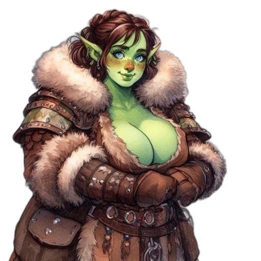 jacket, staff, fantasy art, concept art transparent PNG cut-out