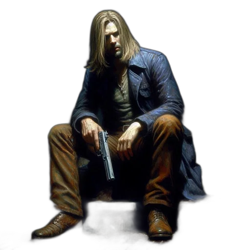 jacket, face, mask, concept art transparent PNG cut-out