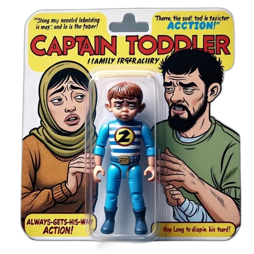 comic book art, toy, package, named transparent PNG cut-out