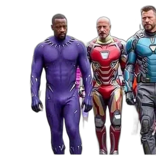 comic book art, concept art, four, characters transparent PNG cut-out