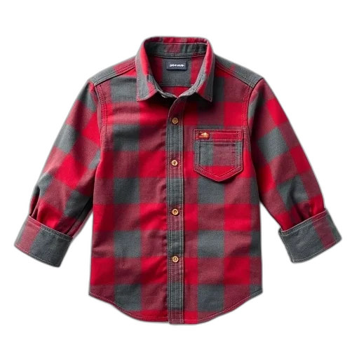 jacket, red, child, plaid transparent PNG cut-out