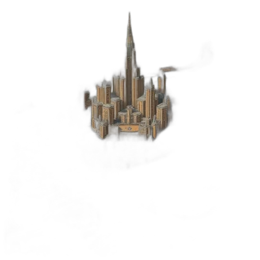 crown, weapon, building, robot transparent PNG cut-out