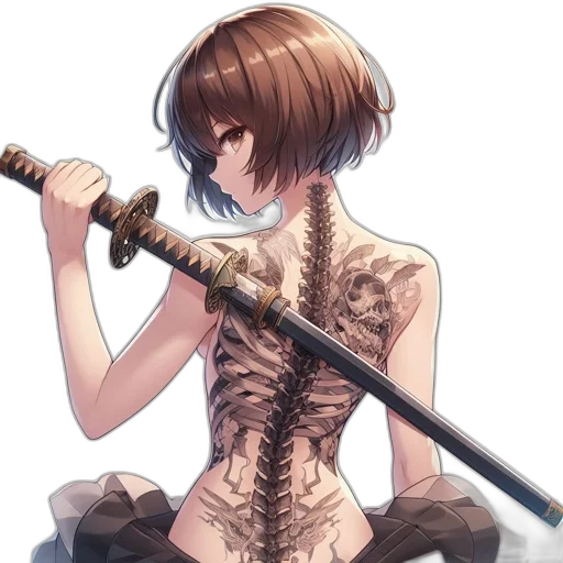 sword, dress, weapon, staff transparent PNG cut-out