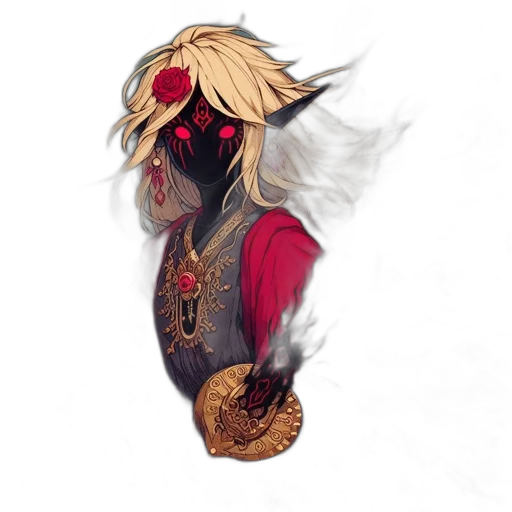 mask, dragon, staff, face transparent PNG cut-out