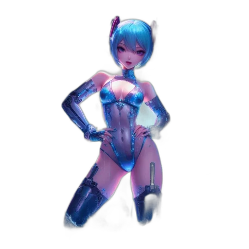 robot, weapon, staff, dress transparent PNG cut-out