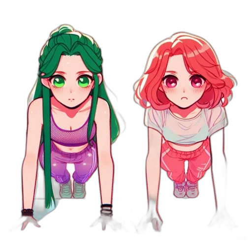 pixel art, anime, concept art, watercolor transparent PNG cut-out