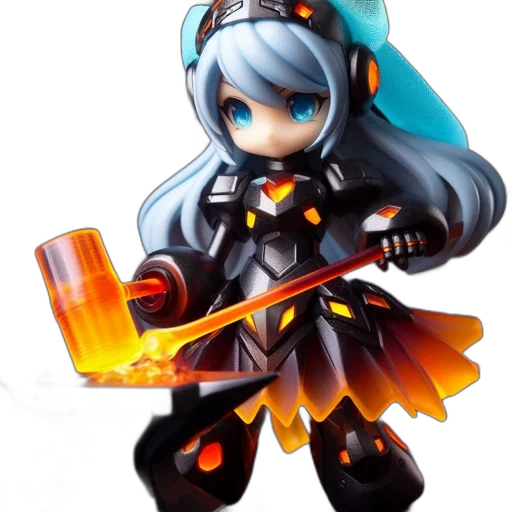 robot, weapon, staff, concept art transparent PNG cut-out