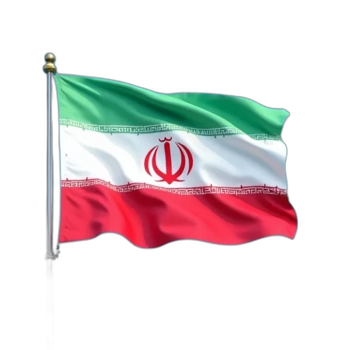 staff, iran, flag, waving transparent PNG cut-out