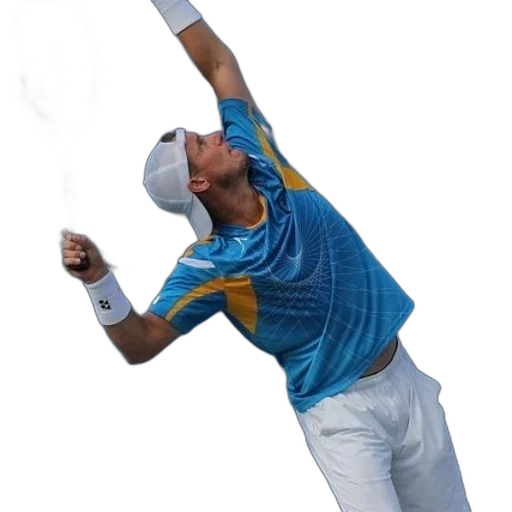staff, tennis, player, blue transparent PNG cut-out