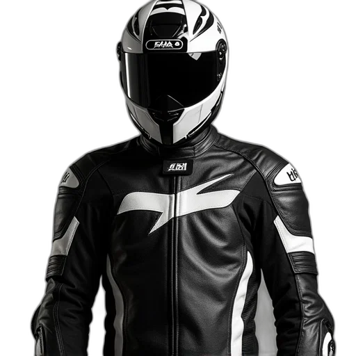 jacket, concept art, black, white transparent PNG cut-out